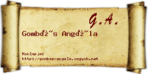 Gombás Angéla névjegykártya